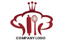 dough tree king rolling pin and egg beater logo