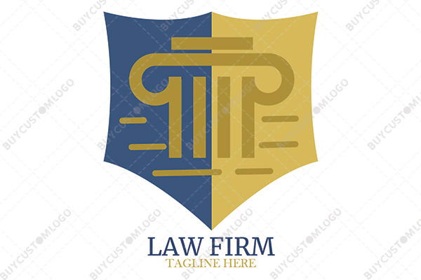 shield and judiciary pillar logo