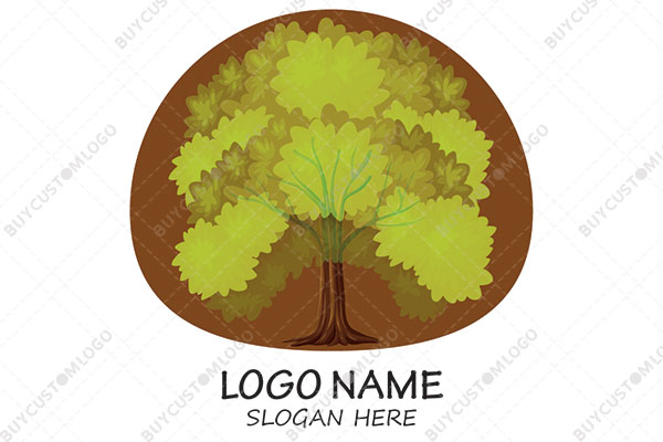 water paint style tree in a seal logo