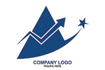 wizard hat with star and graph line logo