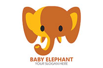 curious baby elephant logo