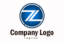 z letter blue seal logo