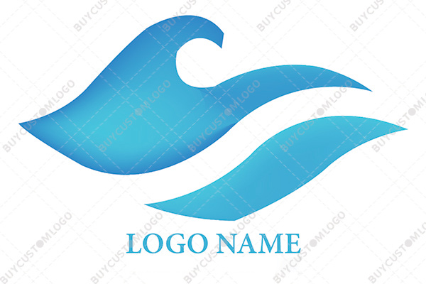 gradient blue waves logo