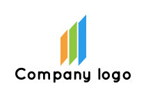 colourful graph bars logo