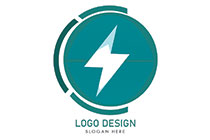 bolt in a round seal with circular lines logo