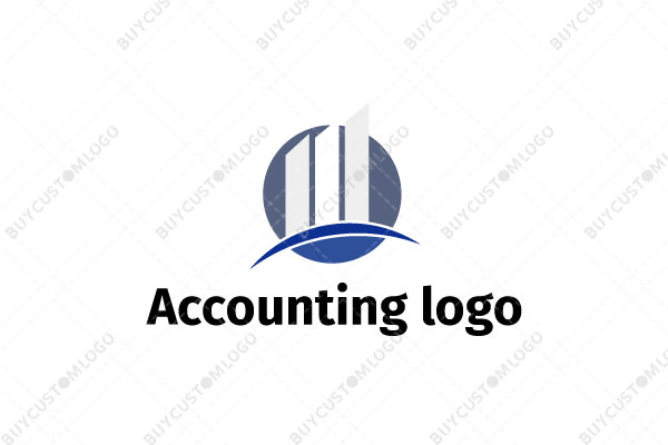 abstract building graph bars logo