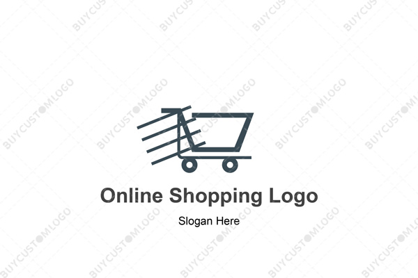 cargo trolley shopping cart logo