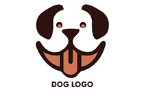 happy chocolate dog logo