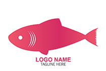 pink fish silhouette logo