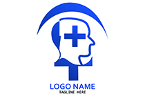 crosses, shade and abstract person logo
