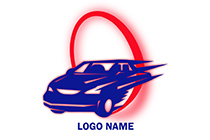 the aggressive speeding car logo