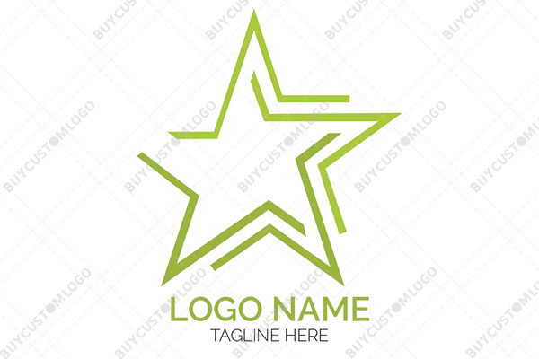four lines abstract star logo