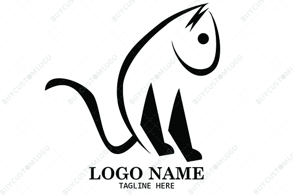 calm cat sketch logo