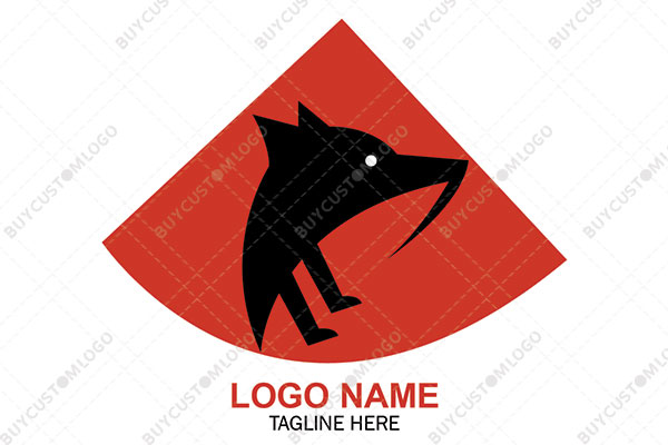 fox legs and face logo