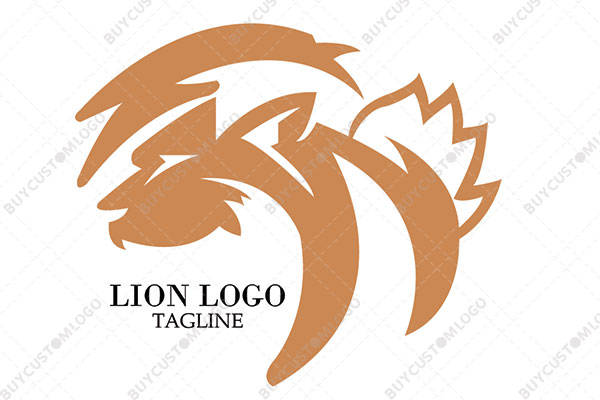 lion monster face logo