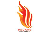 abstract eagle wing flame logo