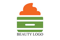 minimal beauty cream container logo