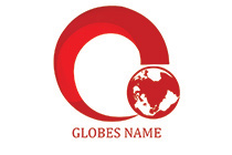 red revolving globe logo
