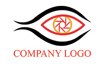 eye, eyelid and shutter logo