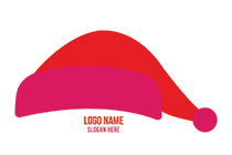 red and pink pom pom hat logo