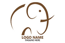 minimalistic abstract elephant logo