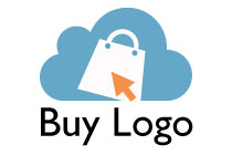 cloud, cursor and shopping bag logo