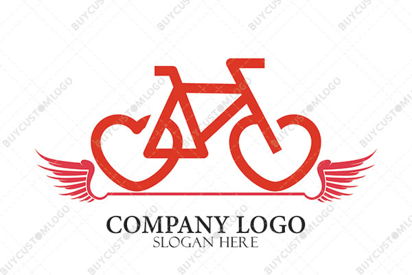 hearts cycle with wings logo