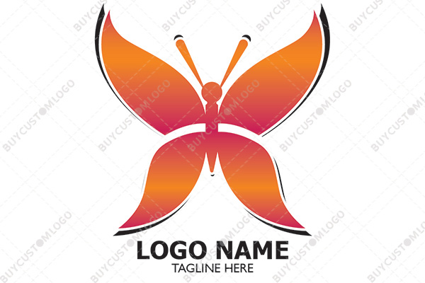 flame butterfly logo