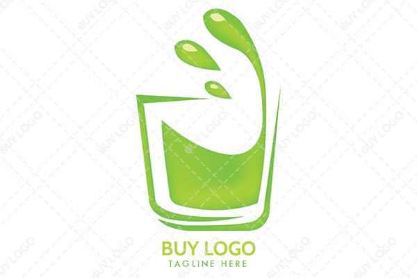 Splashing Drink in a Glass Logo