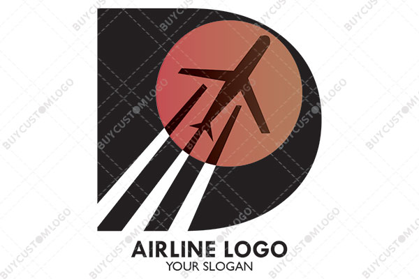 letters d and o with flying aeroplane logo