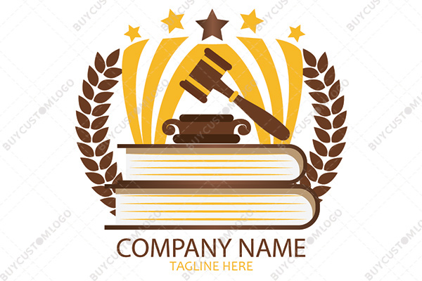 books and gavel logo