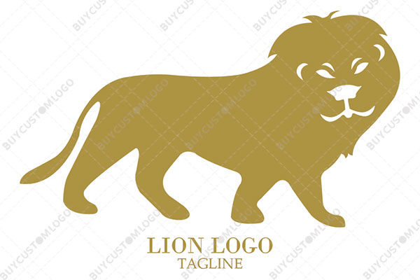 silhouette lion logo