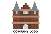 modern castle building logo