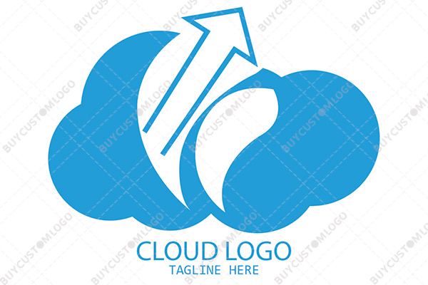 cloud upwards arrow logo