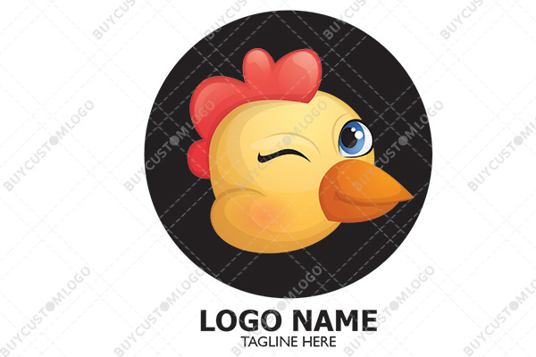 the naughty winking hen logo