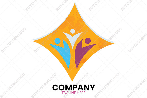 four point star and abstract parents logo