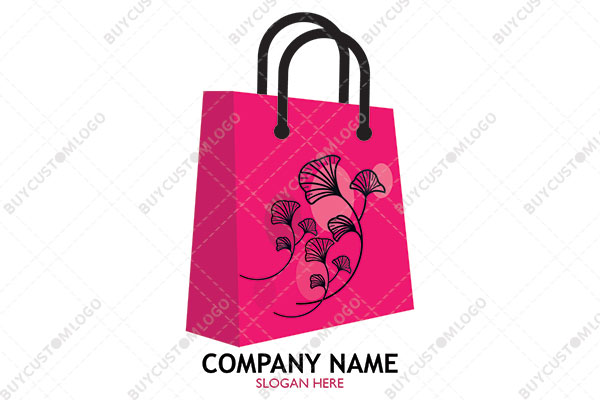 seashells flower shopping bag logo