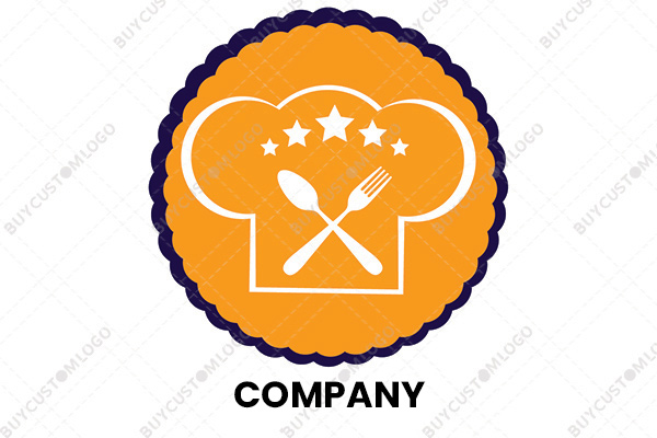 chef hat spoon and fork logo