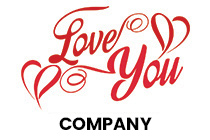 Love You typographic logo