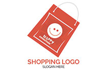 carton box style shopping bag logo