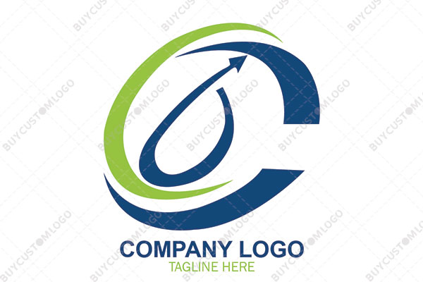 letter c, c and b organic logo