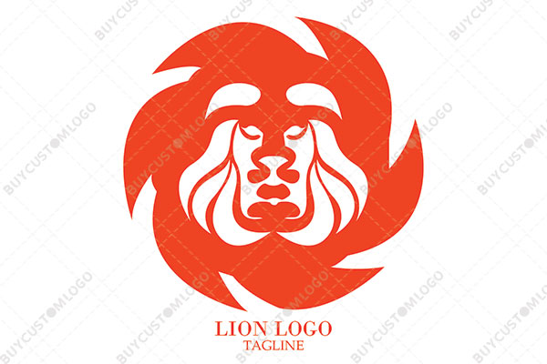 abstract human lion logo