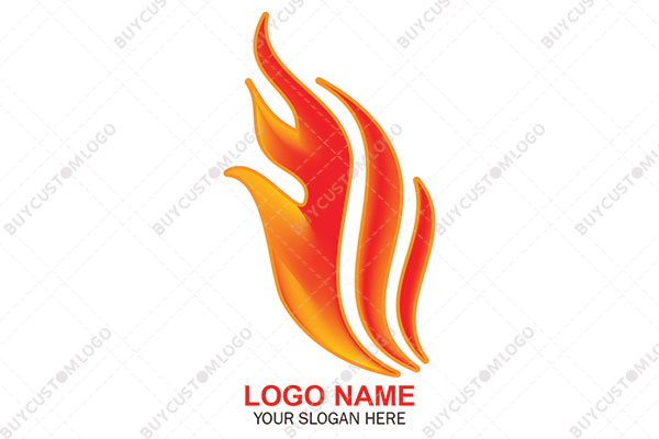 abstract eagle wing flame logo