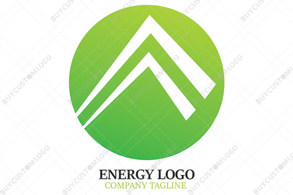abstract gable roofs in a seal logo