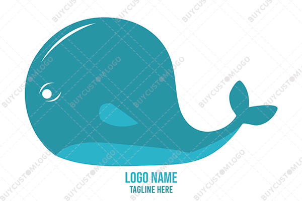 abstract baby whale logo
