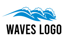 leaves waves and clouds logo