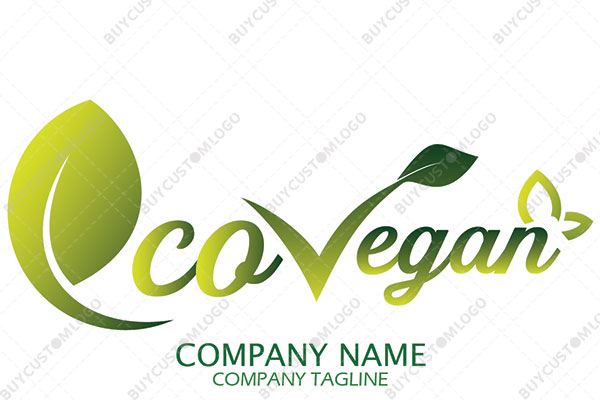 eco vegan natural logo
