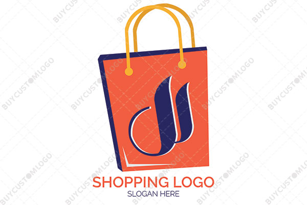letters d and u, a and u or d and i shopping bag logo