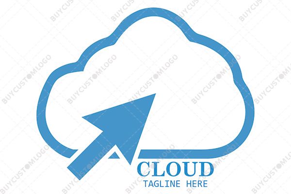 rock cloud and cursor logo