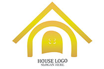 golden cartoonish hut logo
